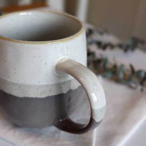 Mug riga marron 44cl en grès