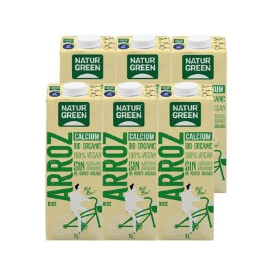 Boisson de riz au calcium bio 6x1L Naturgreen