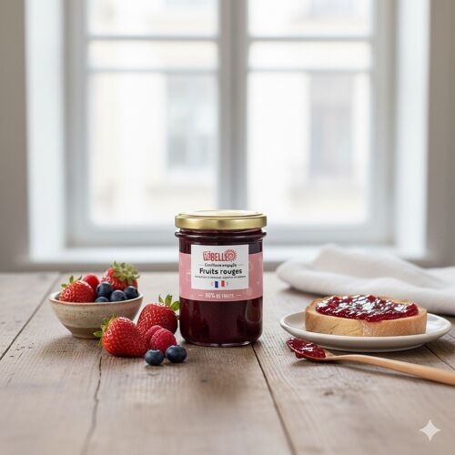 Confiture de Fruits Rouges Re-Belle 230gr – Intense, locale et solidaire