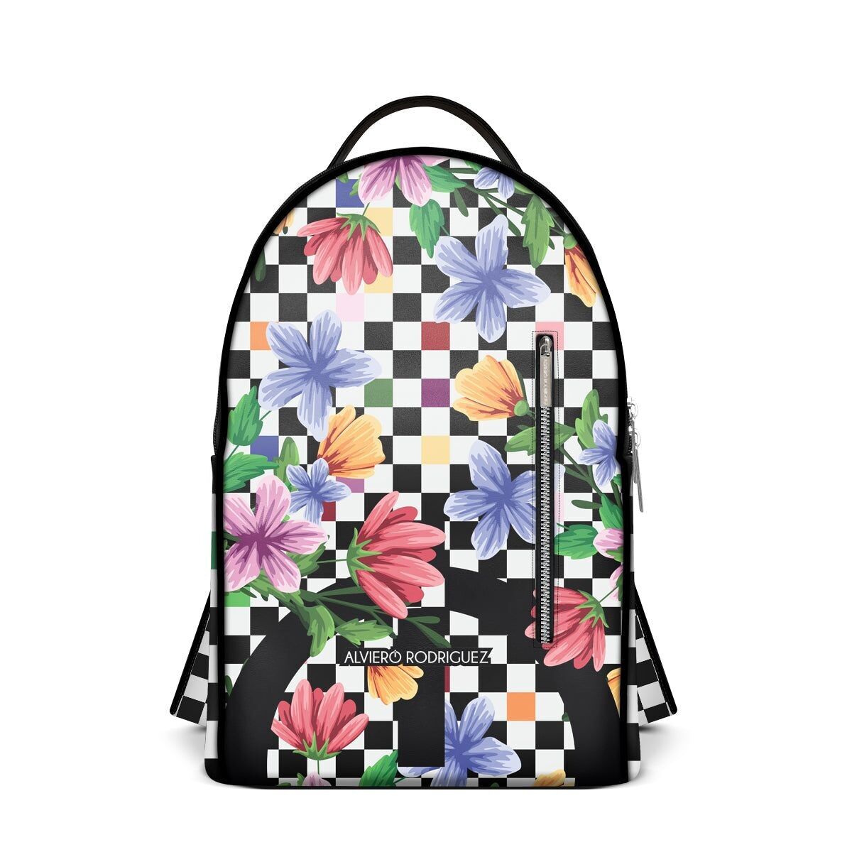 Rucksack mit Straßensignatur und Blumenmuster