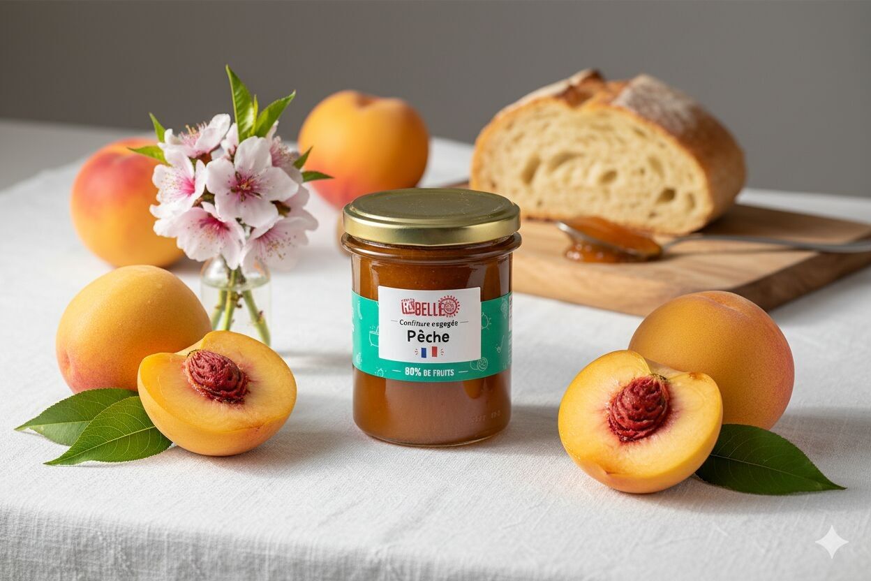 Confettura di pesche Re-Belle 230gr – Gourmet, locale e impegnata