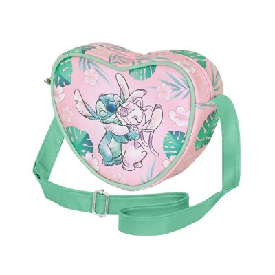 Disney Lilo y Stitch Hug-Bolso Corazón Casual, Rosa