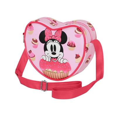 Disney Minnie Mouse Muffin-Bolso Corazón Casual, Rosa
