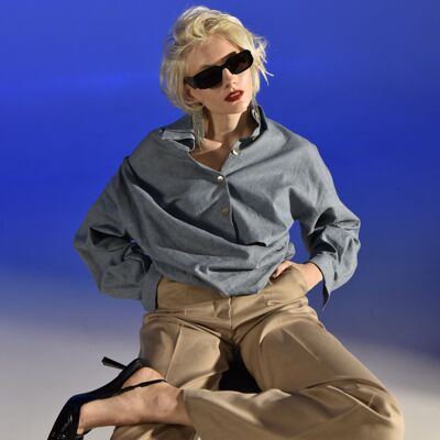 L130 DRAPED SHIRT