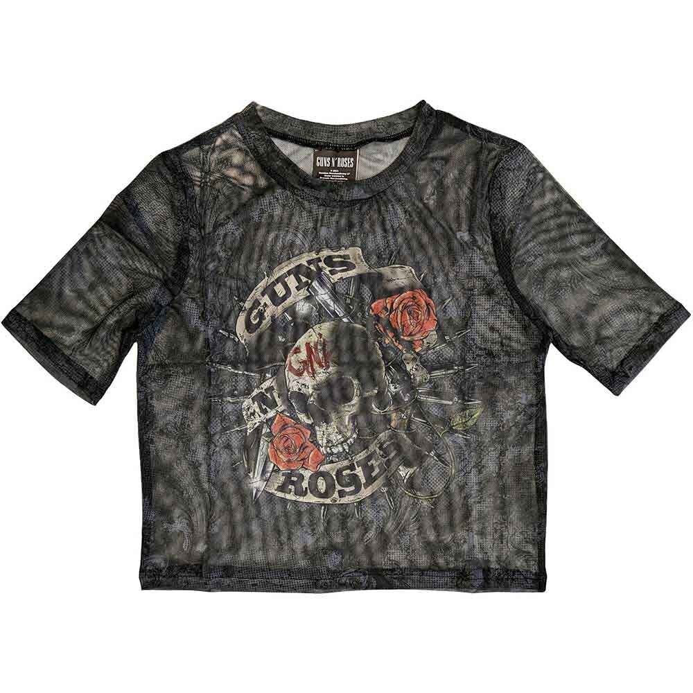 Guns N Roses Kurzarm-Crop-Top für Damen – Firepower