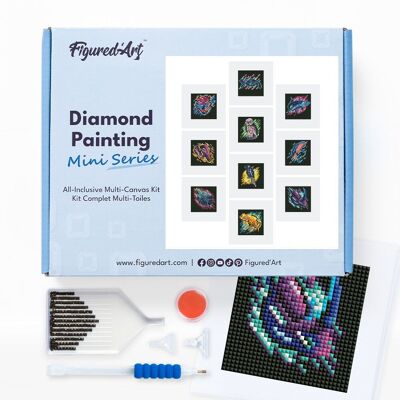 Serie de mini pinturas de diamantes - Animales