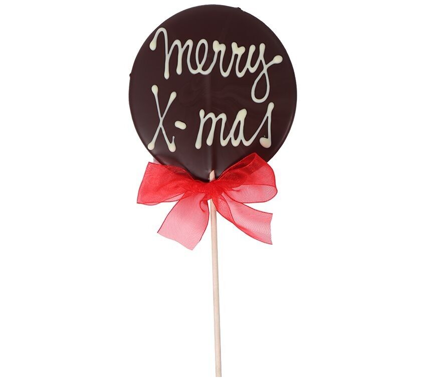 MERRY X-MAS dark chocolate lollipop