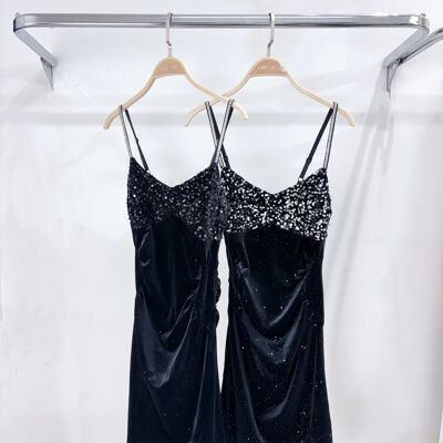 Velvet and sequin dress - RO1629