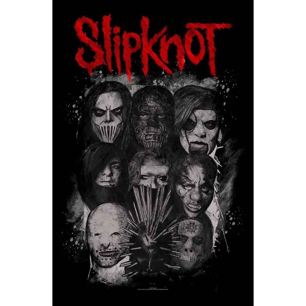 Poster Slipknot - Tessile - Maschere
