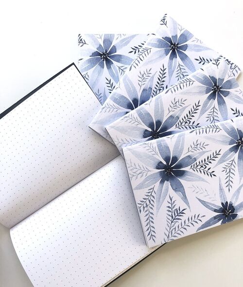 Blank Pocket Notebook A6 - Dreamy Flowers