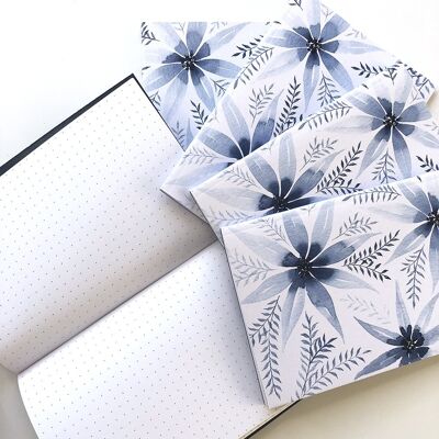 Blank Pocket Notebook A6 - Dreamy Flowers