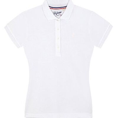 Recycled organic women's polo shirt