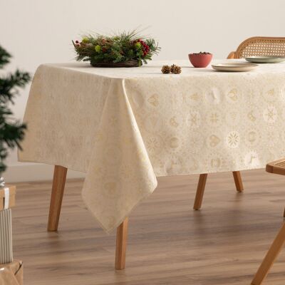 Tovaglia natalizia in cotone jacquard cerchi BALLCRY