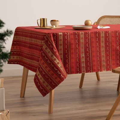 Christmas tablecloth cotton jacquard RIBBON