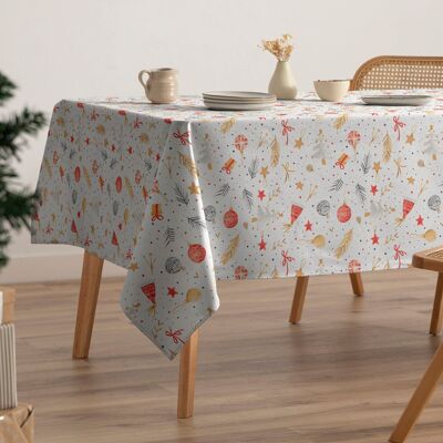 Stain-resistant Christmas tablecloth printed cotton BOUNTY