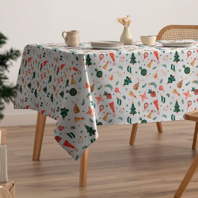 Stain-resistant Christmas tablecloth cotton print GINGER