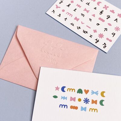 "I love you more than anything" - Mini Coded Message Card