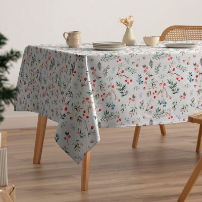 Stain-resistant Christmas tablecloth cotton print GARLAND