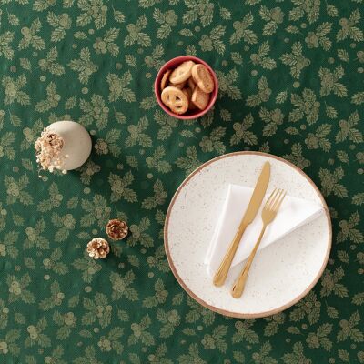 Christmas table runner jacquard cotton 45x135 cm FROST