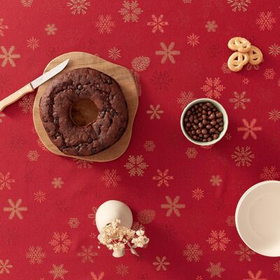 Christmas table runner jacquard cotton 45x135 cm FLAKE