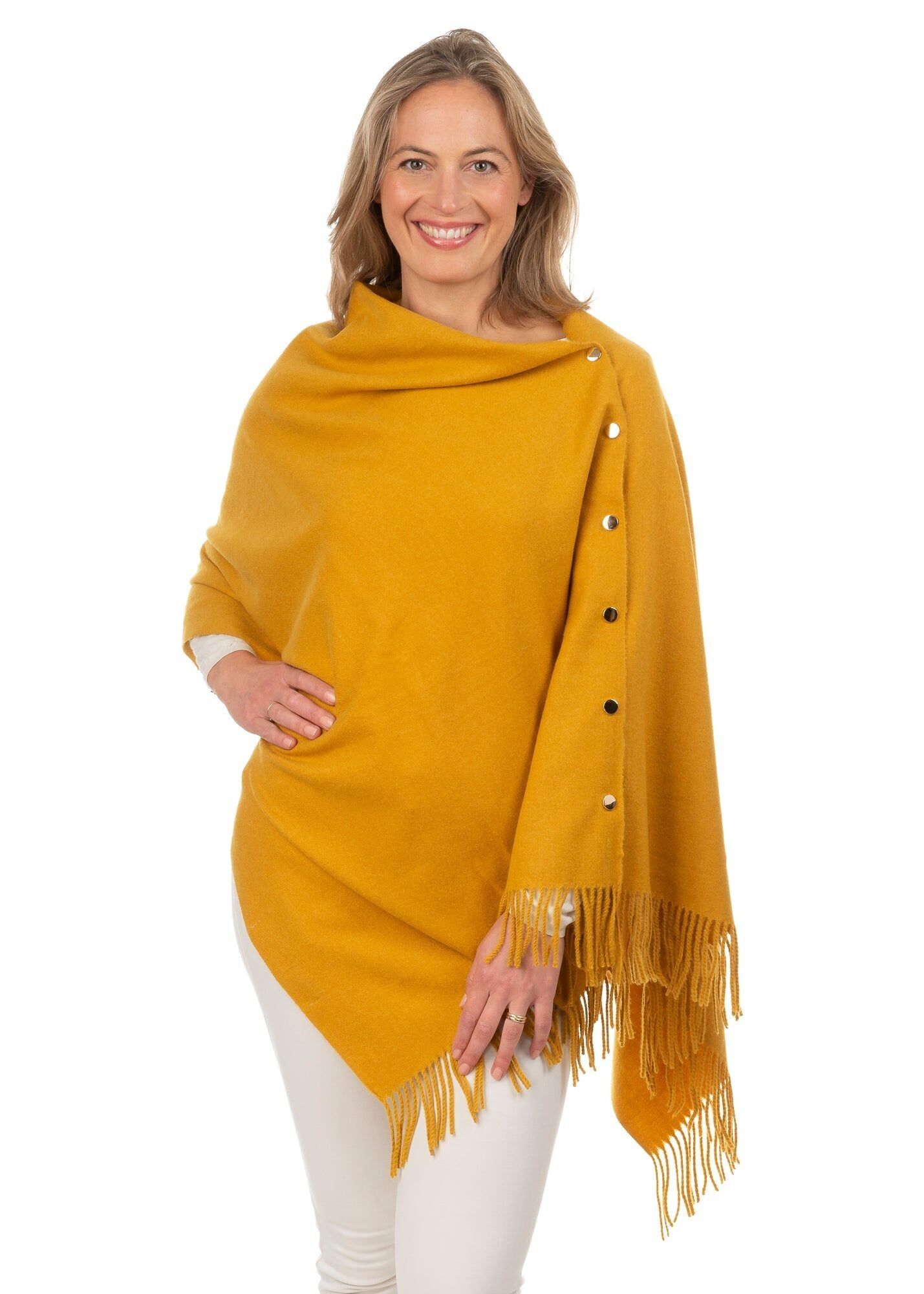Gisella FB186 Poncho - Giallo senape