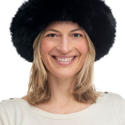 Cappello Paddington in pelliccia sintetica Adalina FB81 nero