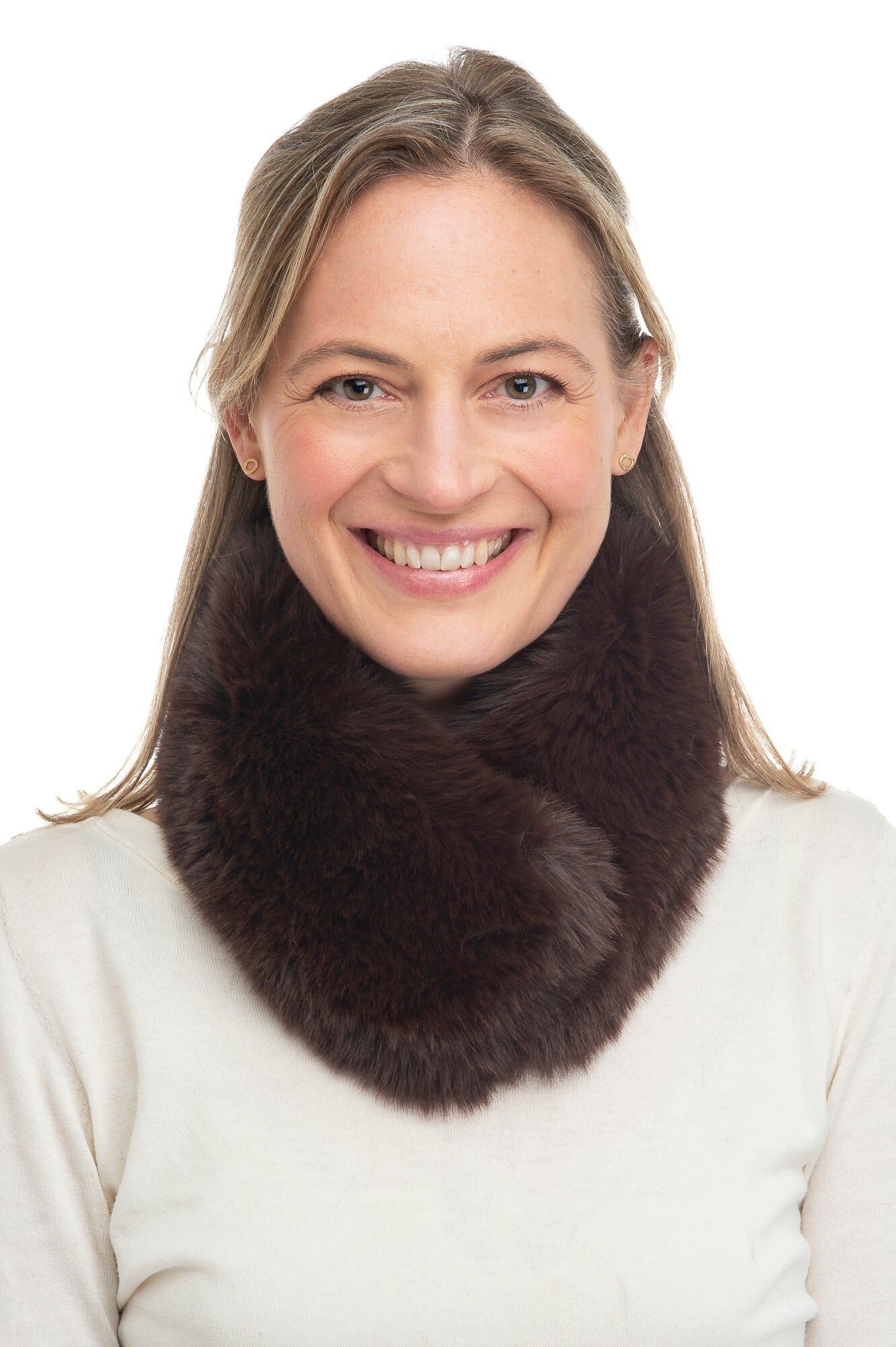 Agala FB30 Collo in pelliccia sintetica Cioccolato