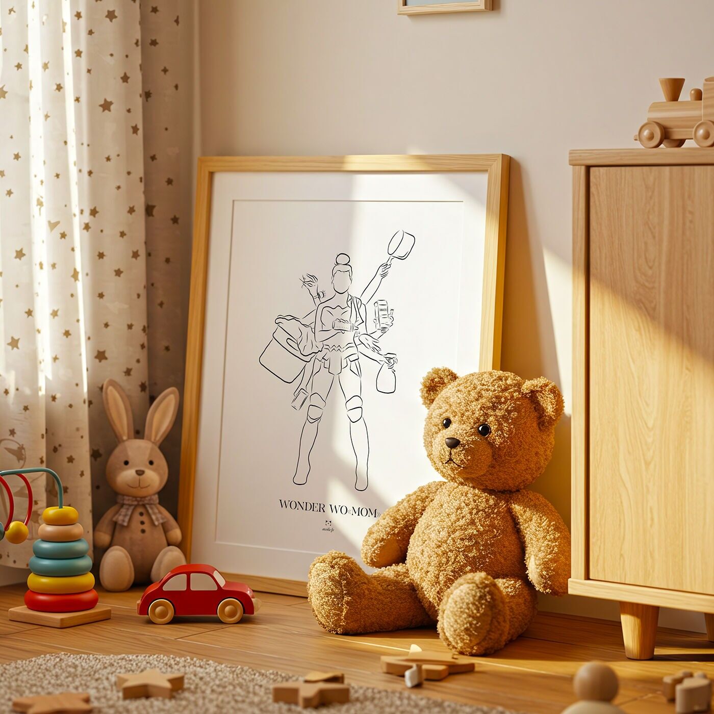 Poster divertente per la mamma - Wonder wo"mom"