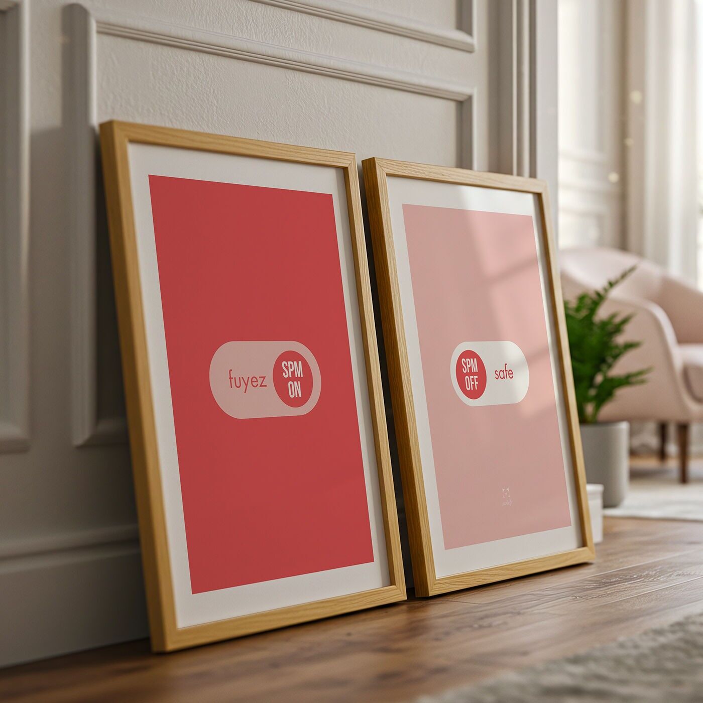 Manifesto umoristico di una donna durante il ciclo - PMS - Carta da 300 g/m²