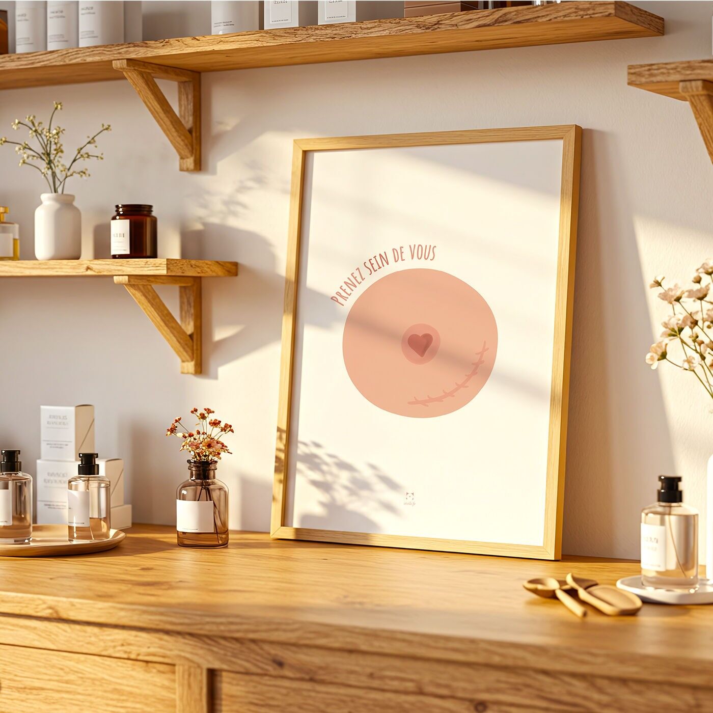 Poster Pink October - Seni - Prenditi cura di te - Carta riciclata da 300 g/m²