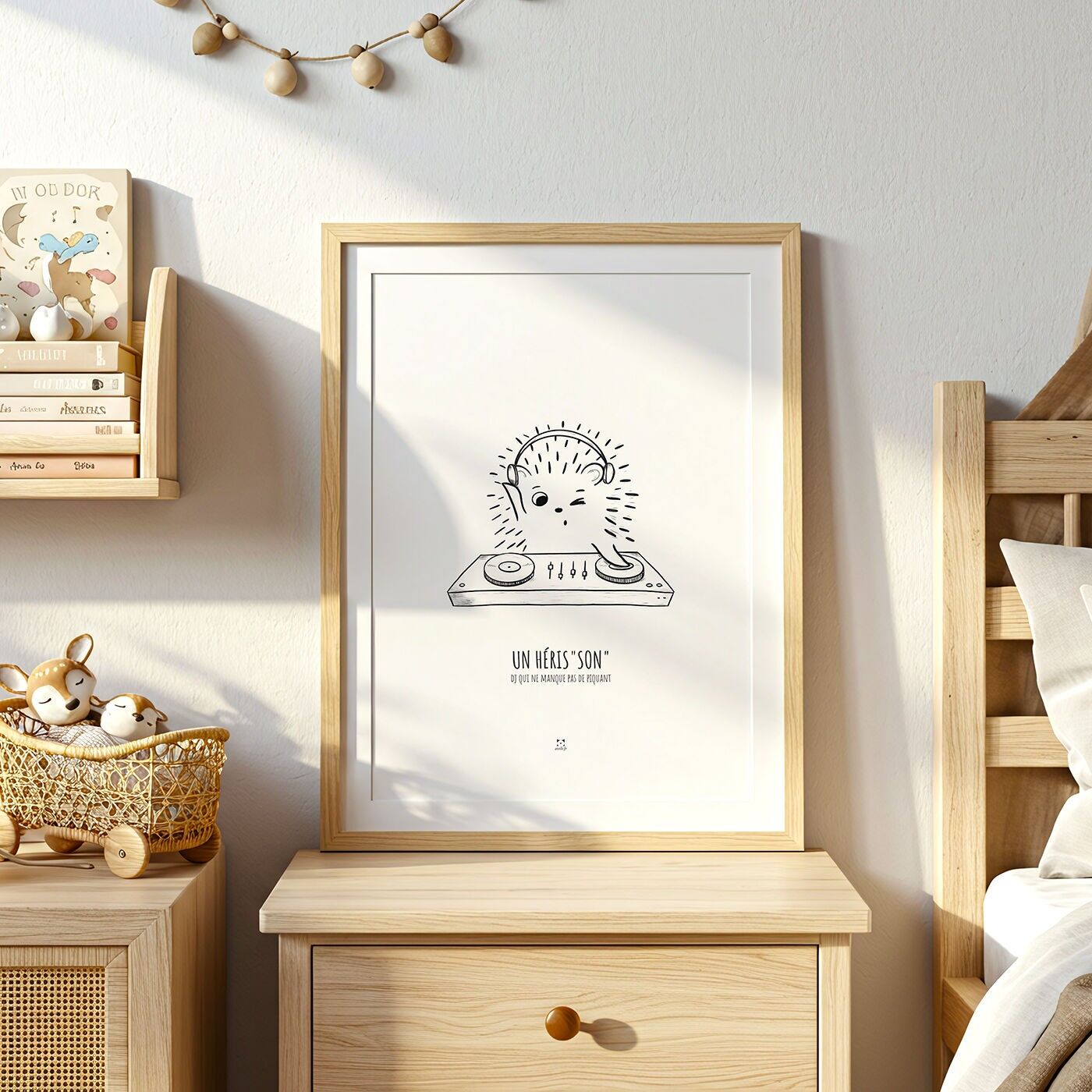 Poster di animali per la cameretta dei bambini - Riccio - Carta riciclata 300 g/m²