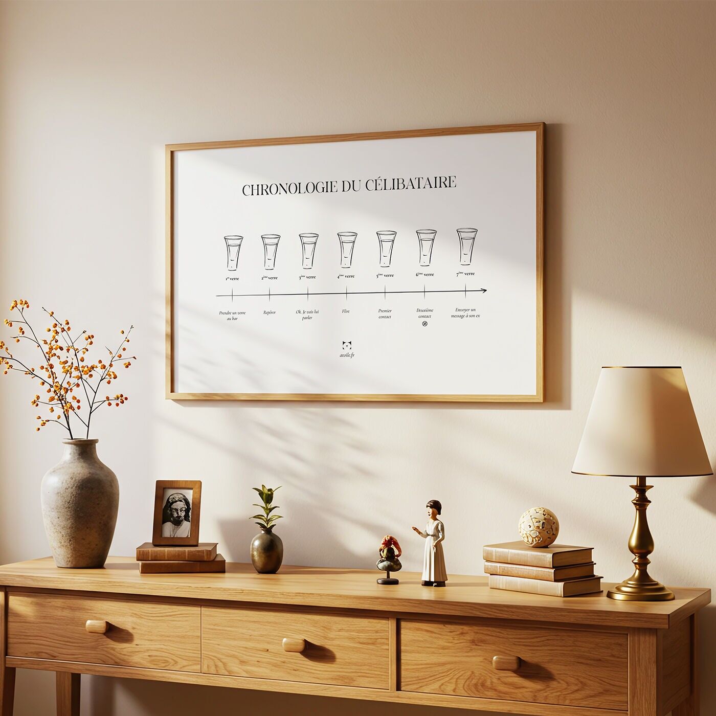 Poster singolo umoristico amante dell'alcol - Carta da 170 g/m²