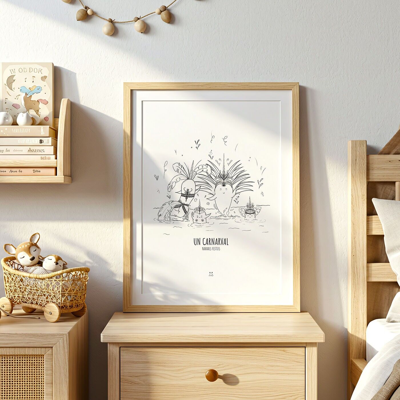 Poster per la cameretta dei bambini - Narvalo - carta riciclata 300 g/m²