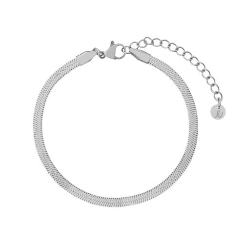 Bracelet basic flat - adult - silver