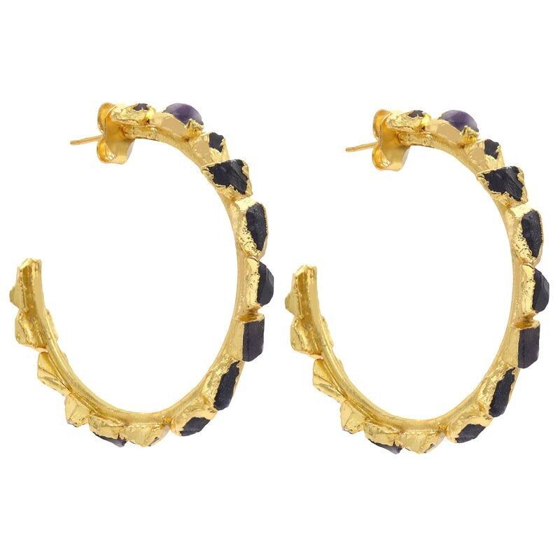 Orecchini Petrus Hoops Viola Scuro