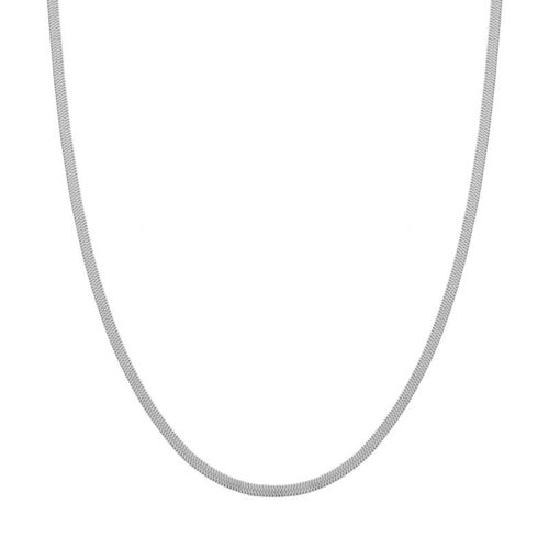 Necklace basic flat - adult - silver