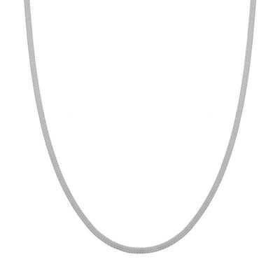 Necklace basic flat - adult - silver