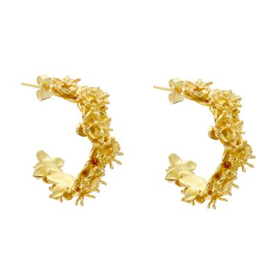 Orchid Hoop Earrings