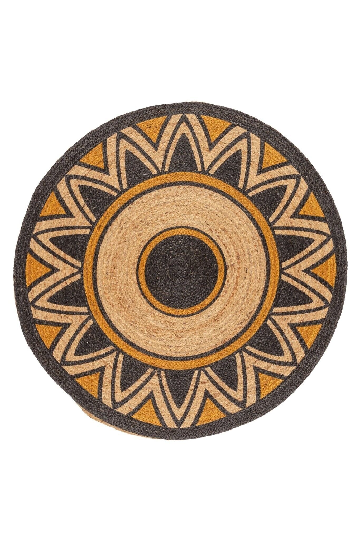 Tapis rond en jute fait main KANTARA