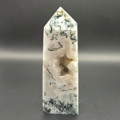 Druzy Moss Agate Tower #5