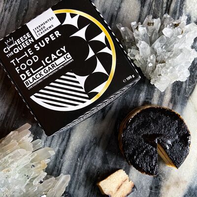 Cheese the Queen "Black Garlic" Aged Delicacy from fermented cashews