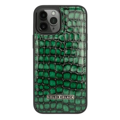 Custodia in pelle per iPhone 12 Pro Max Milano Verde