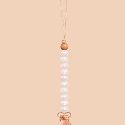 Pearl Sienna Schnullerclip in Roségold