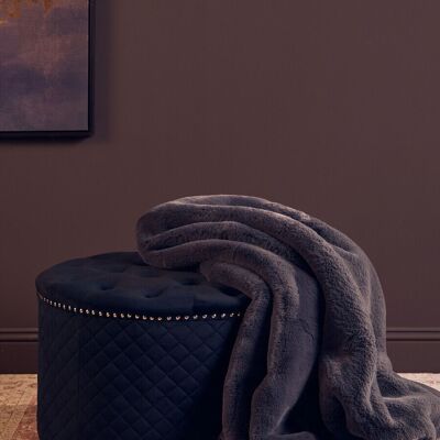 Bosie Lamina Grey Fur Throw
