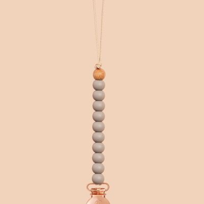 Dark Oak Speckled Sienna Dummy Clip in Rose Gold