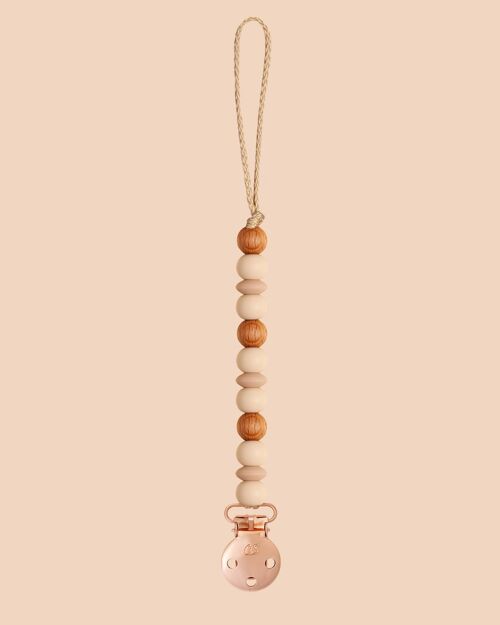 Cream & Oatmeal Remi Dummy Clip (rose gold)