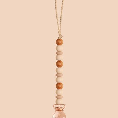 Cream & Oatmeal Remi Dummy Clip (rose gold)