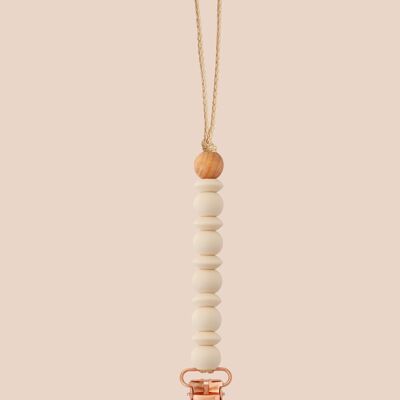 Luna Cream Dummy Clip in Rose Gold