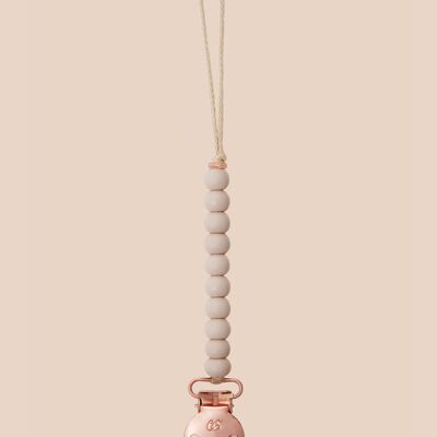 Clip para chupete de avena Luxe en oro rosa