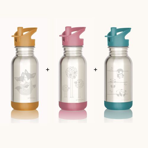Gourdes inox Enfants Gaspajoe, modèle LOOPY 400ml